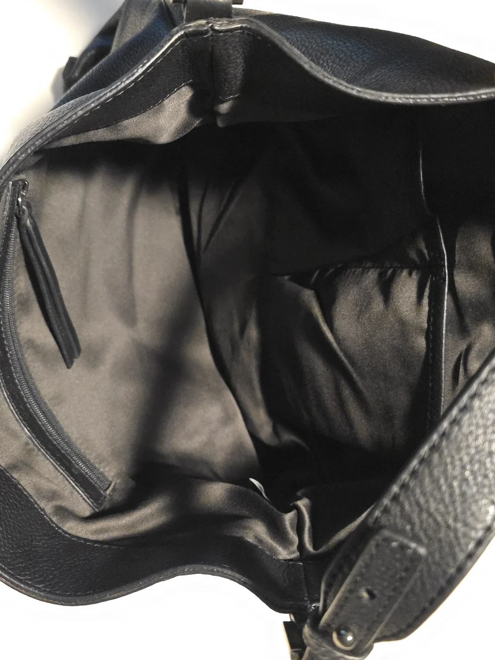Tahari Classic Black Leather Tote Bag - Channing Tote